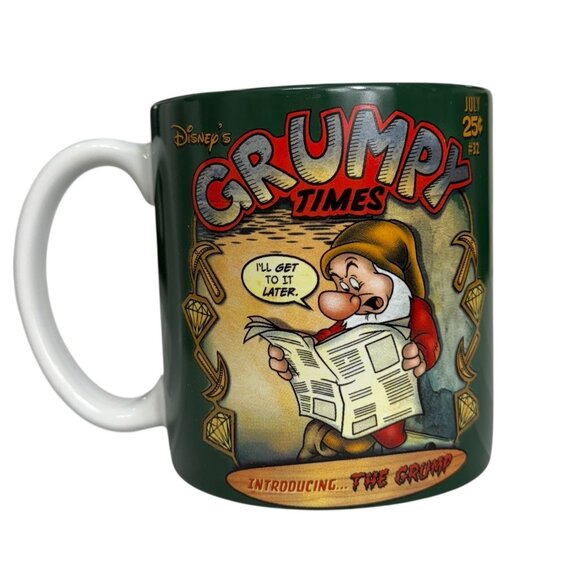 Disney Grumpy Times Snow White & the 7 dwarves oversized ceramic coffee mug 16oz - Picture 1 of 9